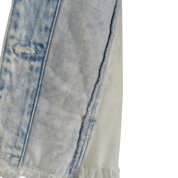 Hollister Jacket Top Destroyed Floral Embroidered Jean Pockets Shacket - Picture 7 of 12